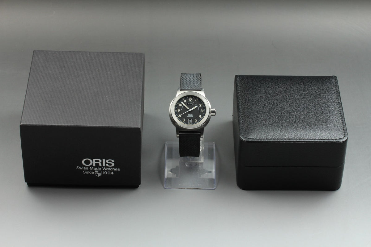 ORIS Big Crown 7500 BC3 Automatic Day/Date Black Dial Men's Watch 39mm JAPAN Box