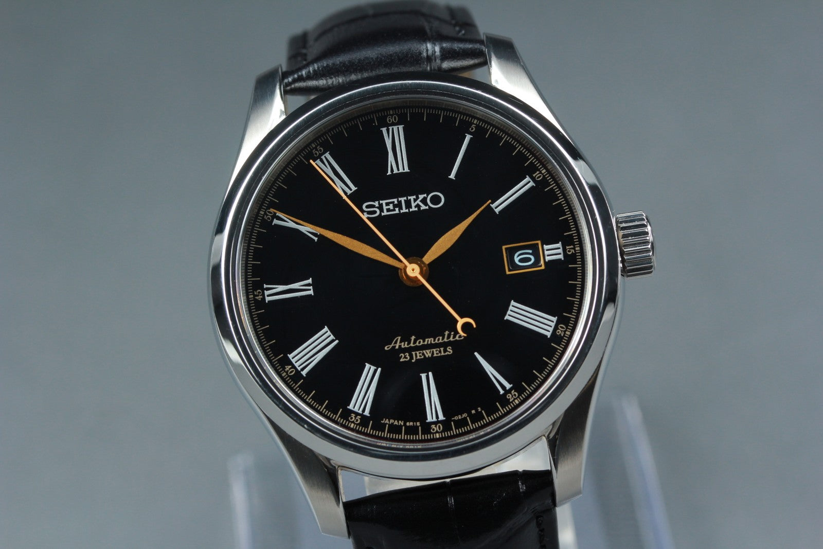 SEIKO 6R15-03E0 SARX029 Presage Black Dial Automatic Date Men's Watch 40mm Exc+5