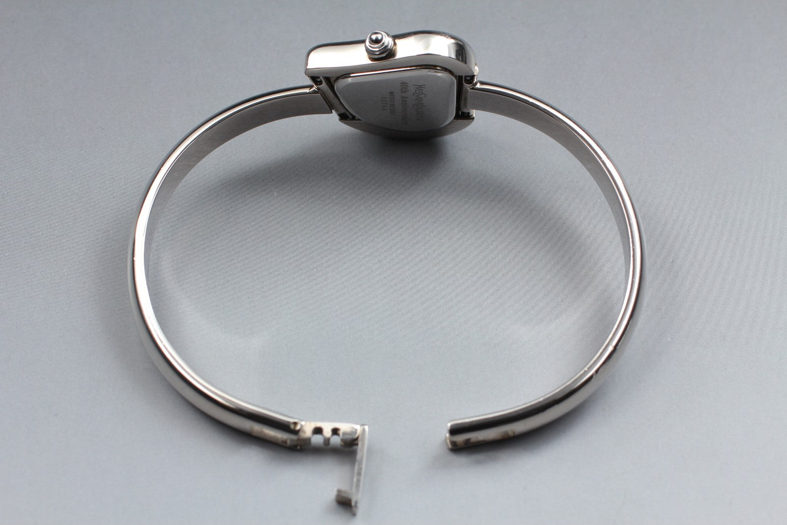 [Exc+5 Box] Yves Saint Laurent Heart 40th Anniversary Silver Qz Women's Watch