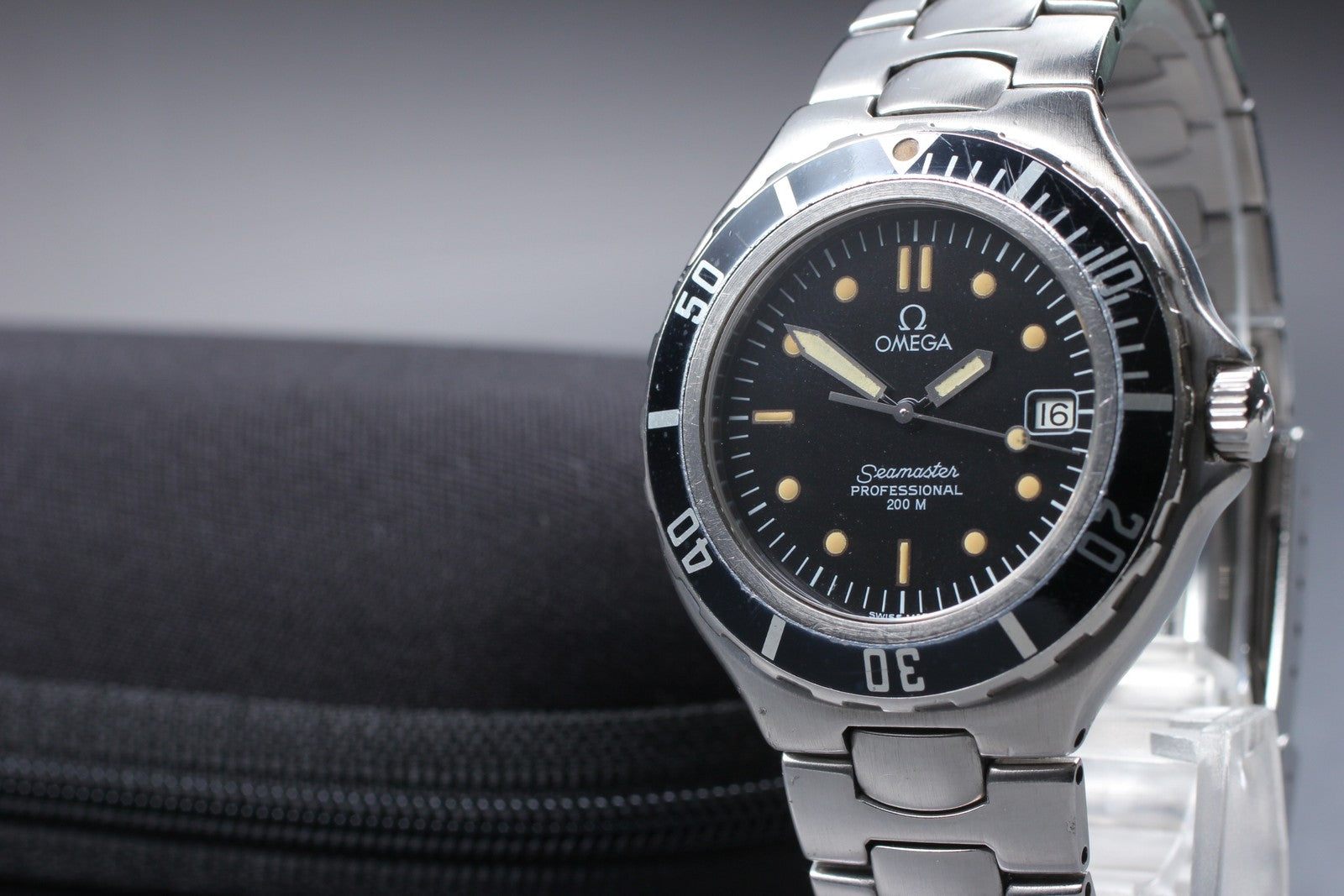 [Exc+5] OMEGA Seamaster 200m 396.1052 Cal.1438 36mm Black Quartz Men's Watch