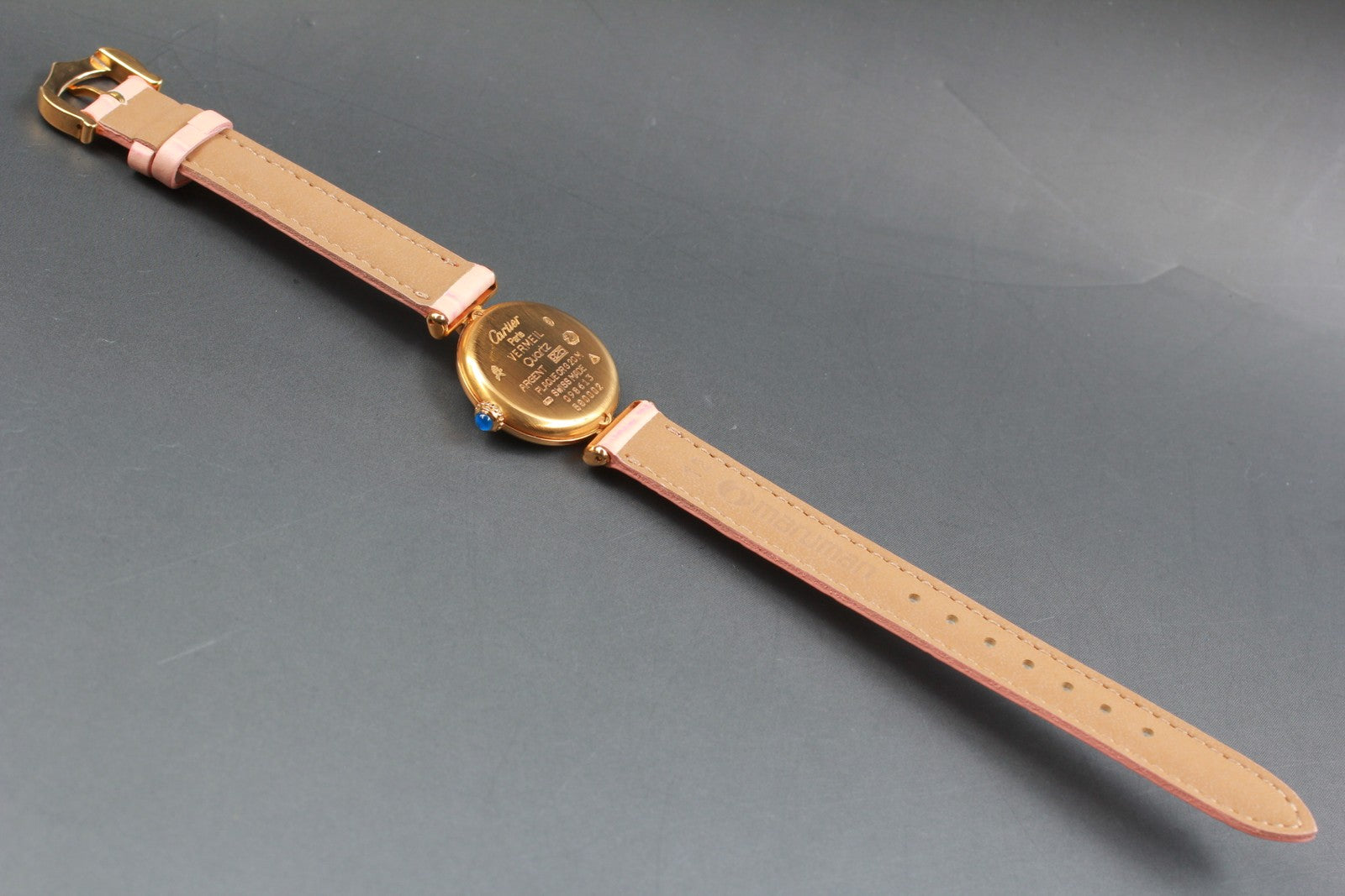 Vintage [Exc+5] Cartier Must Colisee Vermeil 590002 Gold Pink Women's Qz Watch