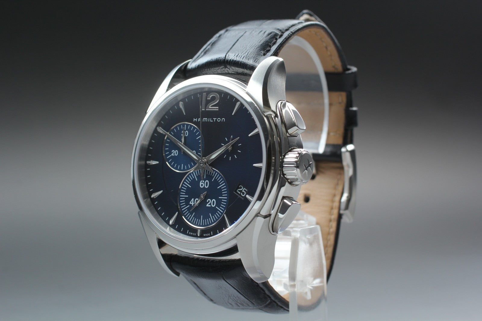 New Batt Hamilton Jazzmaster H326121 Quartz Blue Men's Watch 41mm JAPAN Exc+5