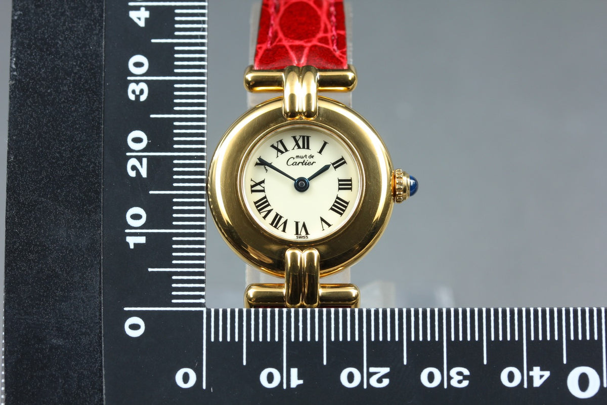 Cartier Must Colisee Vermeil 590002 Red Gold Women's Quartz Watch Vintage [Box]