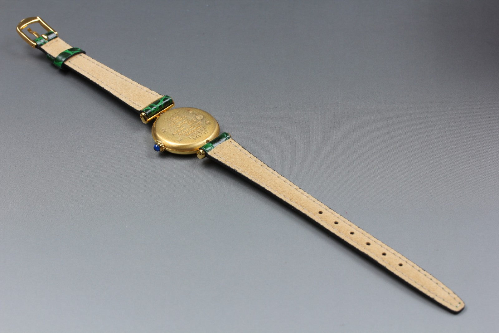 Cartier Must Colisee Vermeil 590002 Green Gold Women's Qz Watch Vintage [Pouch]