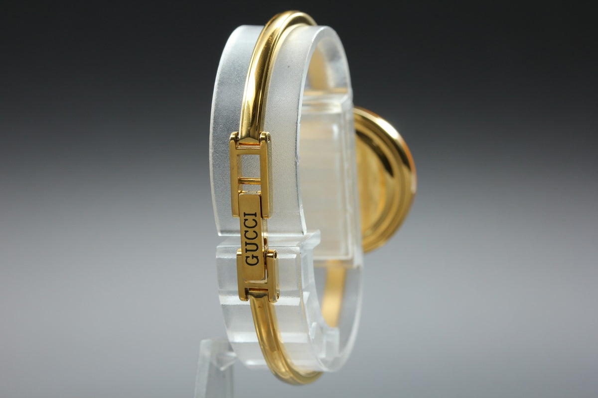 Gucci Change Bezel 11/12 Orange Bezel Gold Women's Quartz Watch Vintage [15.5cm]