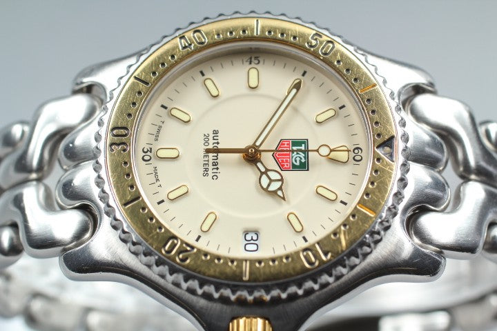 [Exc+5]Box TAG HEUER SEL 200m S87.006E Ivory Dial Automatic Men’s Watch 36mm JP