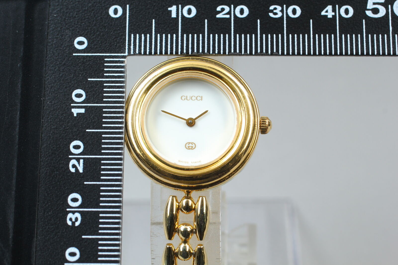 New Battery [Exc+5 Box]Gucci Change Bezel 11/12 6 Colors Women's Qz Watch JAPAN