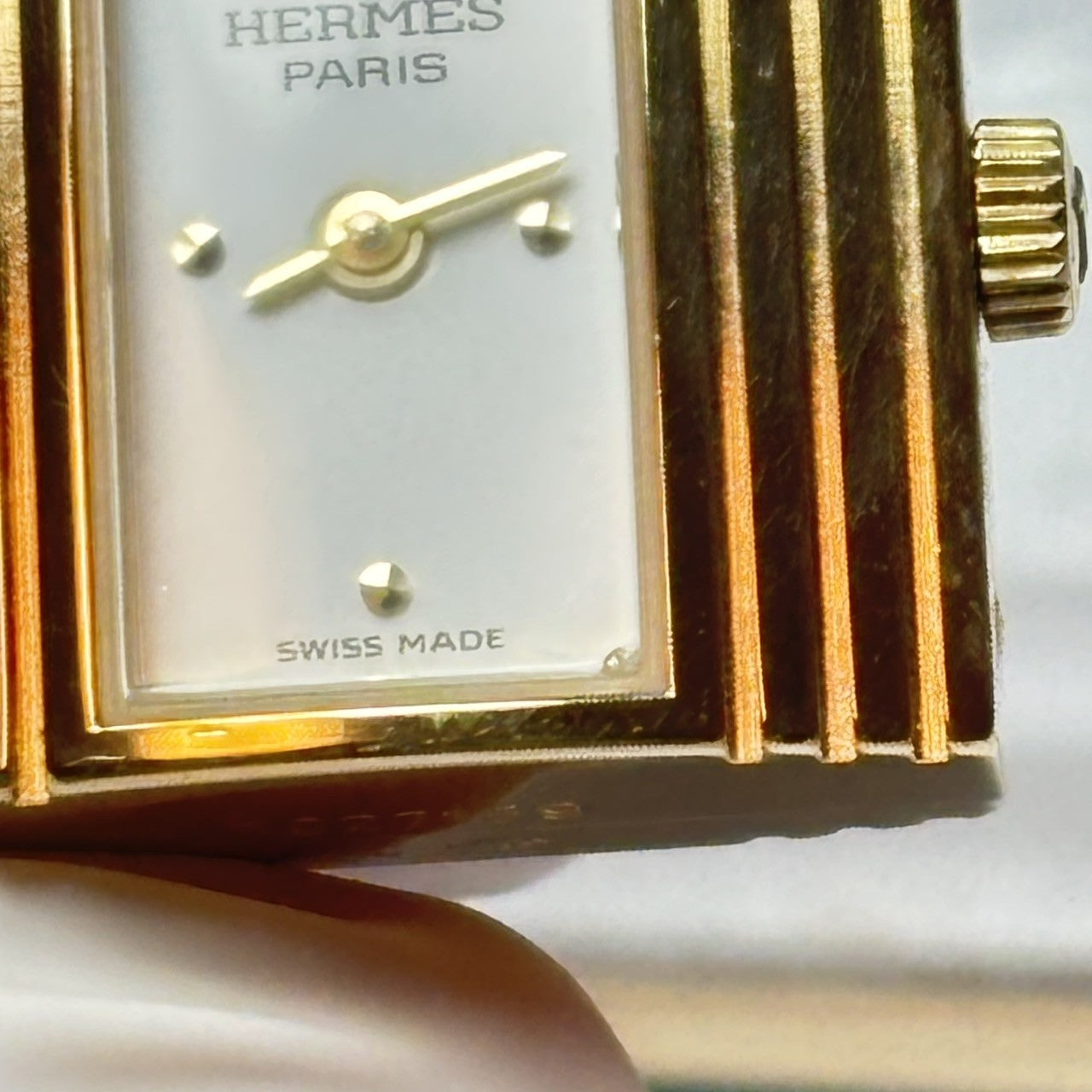 Vintage [Exc+5 Box] HERMES Kelly Watch Gold Red "B" Woman's Quartz Watch JAPAN