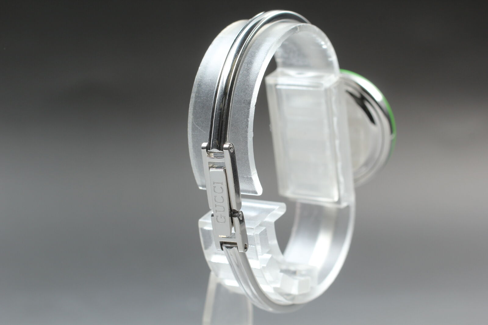 Vintage [Exc+5] Gucci Change Bezel 11/12.2L Green Silver Women's Quartz Watch