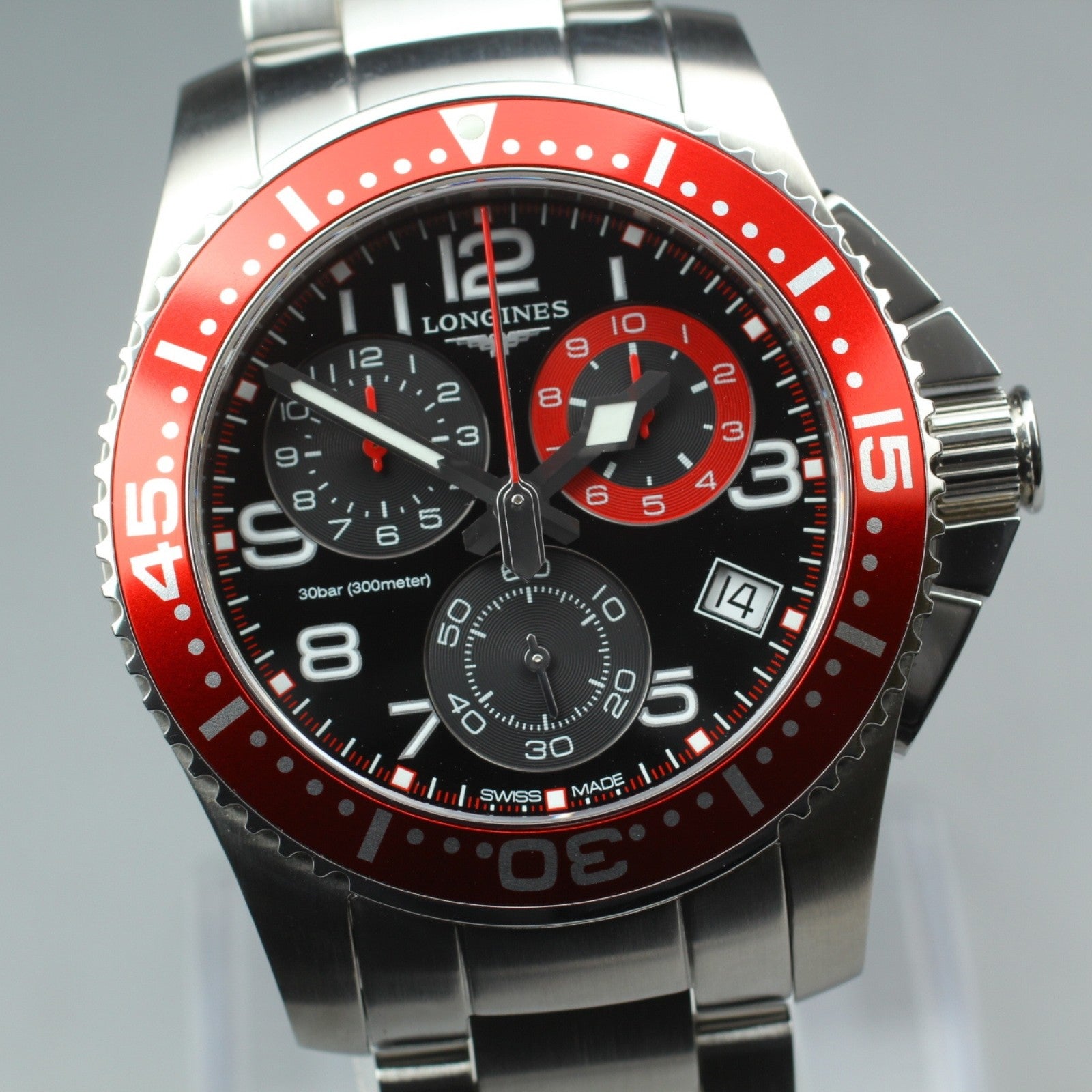 New Batt[N MINT]Box LONGINES Admiral L3.690.4 Chronograph Quartz Men's Watch JP