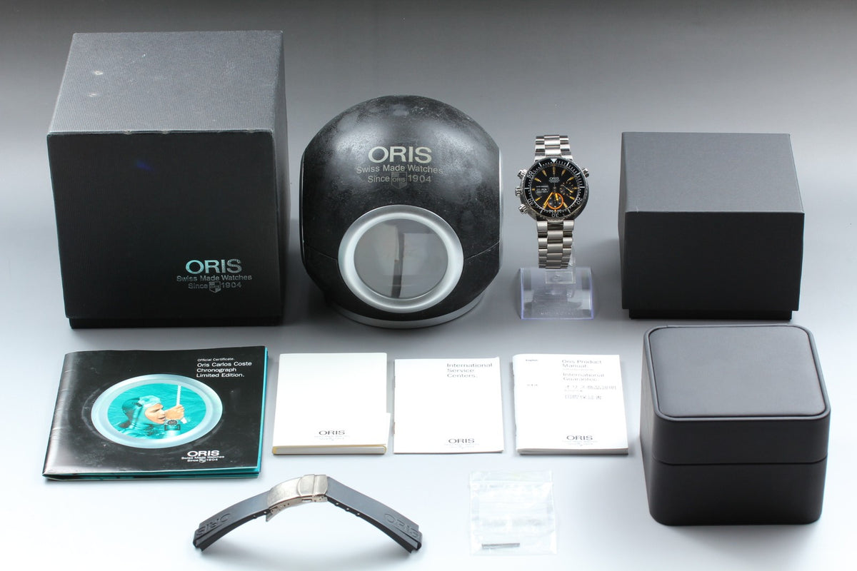 ORIS 7598 Divers Chronograph Carlos Coste Limited Edition Men's Watch AT [Box]