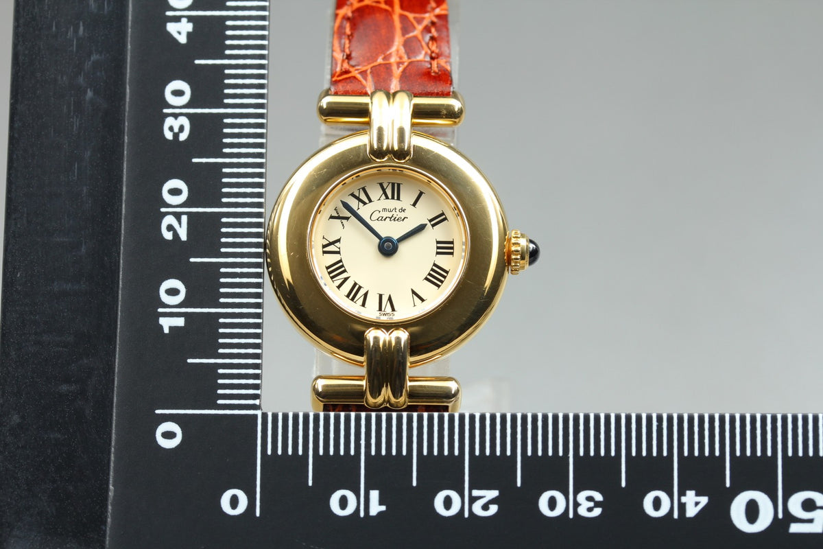[Overhauled] Cartier Must Colisee Vermeil 590002 Brown Gold Women's Quartz Watch