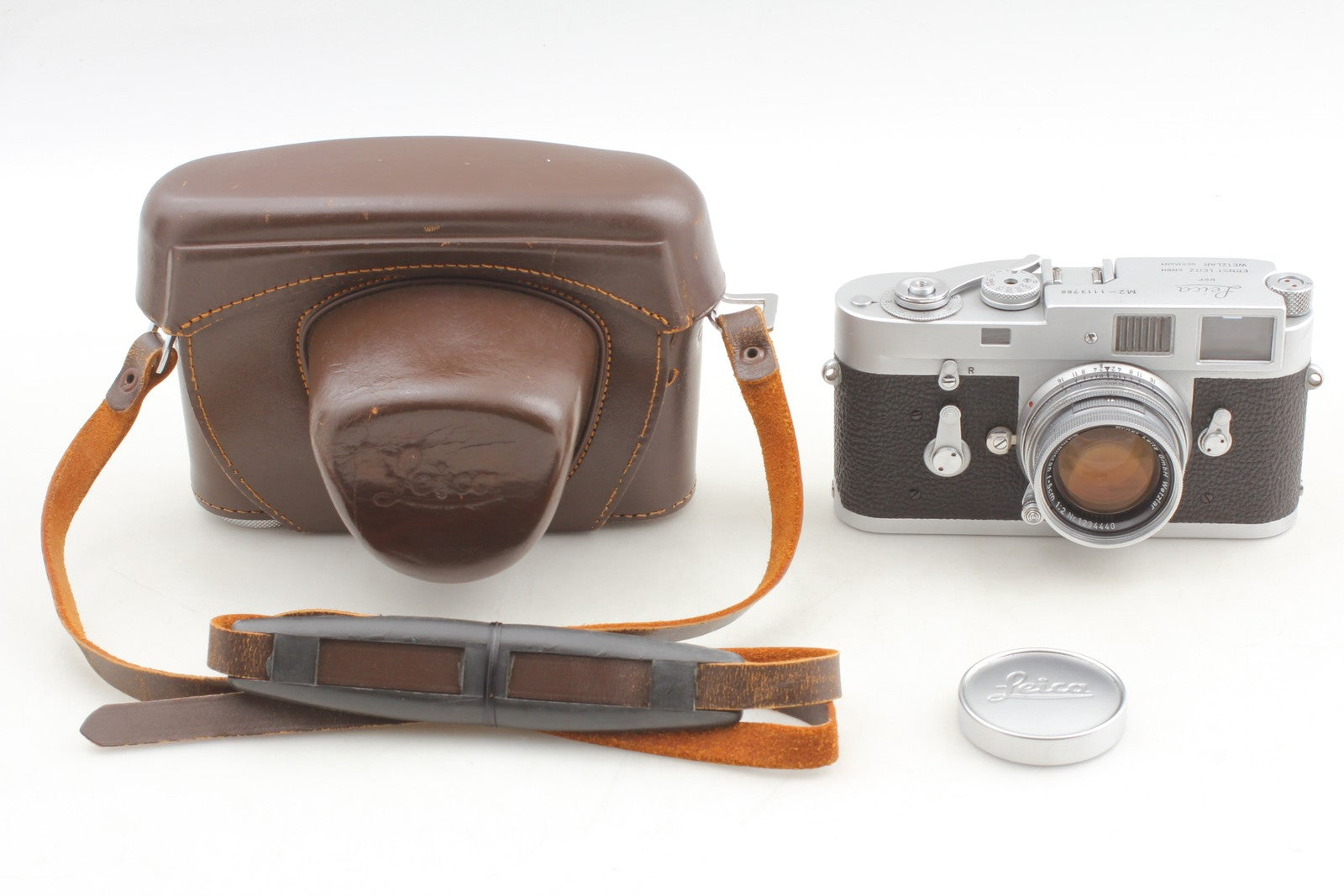 [N MINT+++] Leica Leitz M2 Silver 35mm Film Camera + 50mm 5cm f2 Summicron JAPAN