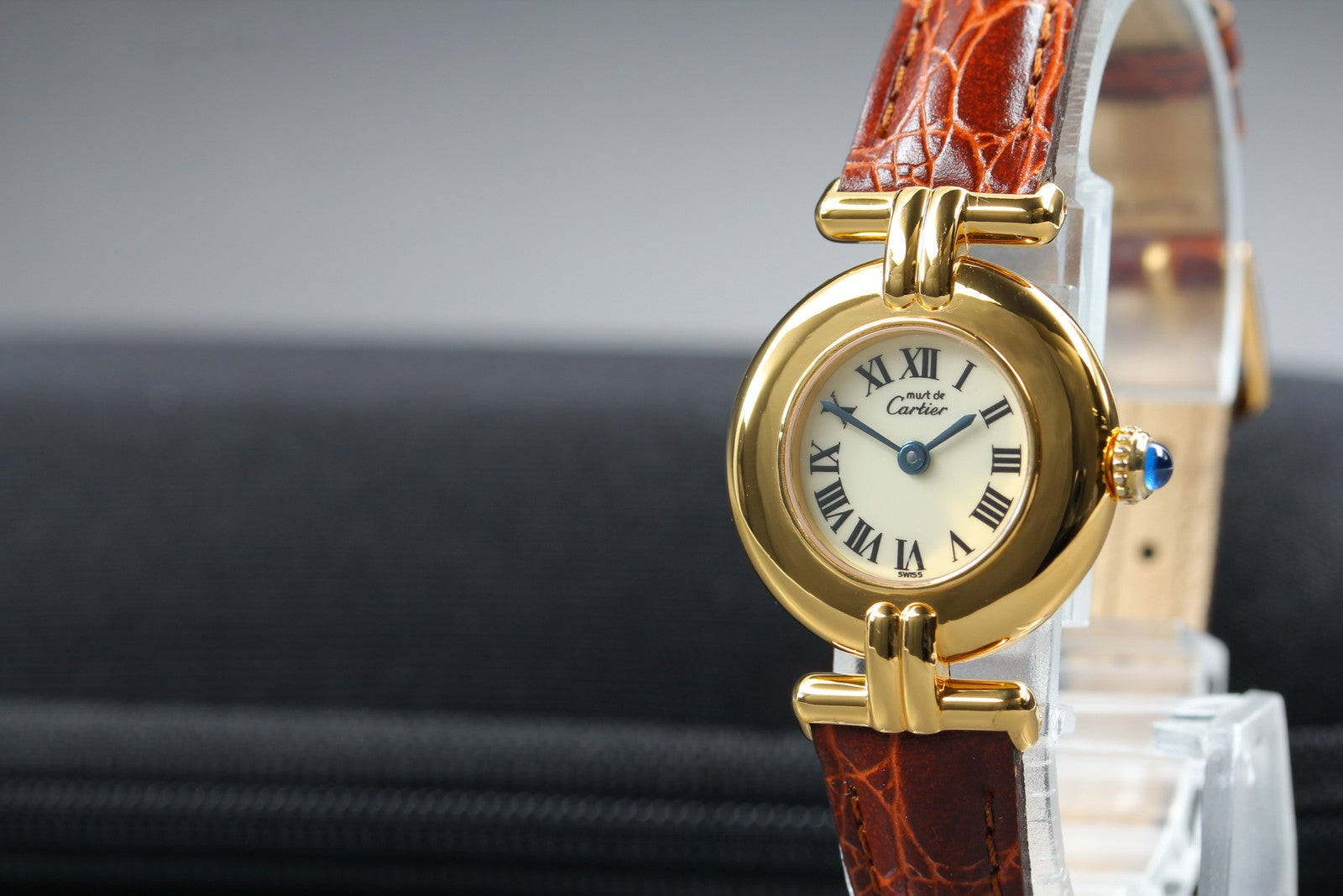 Vintage Cartier Must Colisee Vermeil 590002 Brown 23mm Women's Quartz Watch