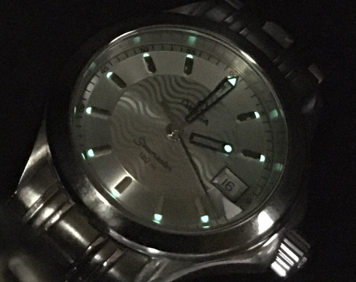 Vintage OMEGA Seamaster 120m 2581.31 Quartz Silver Women's Watch 27mm JAPAN Box