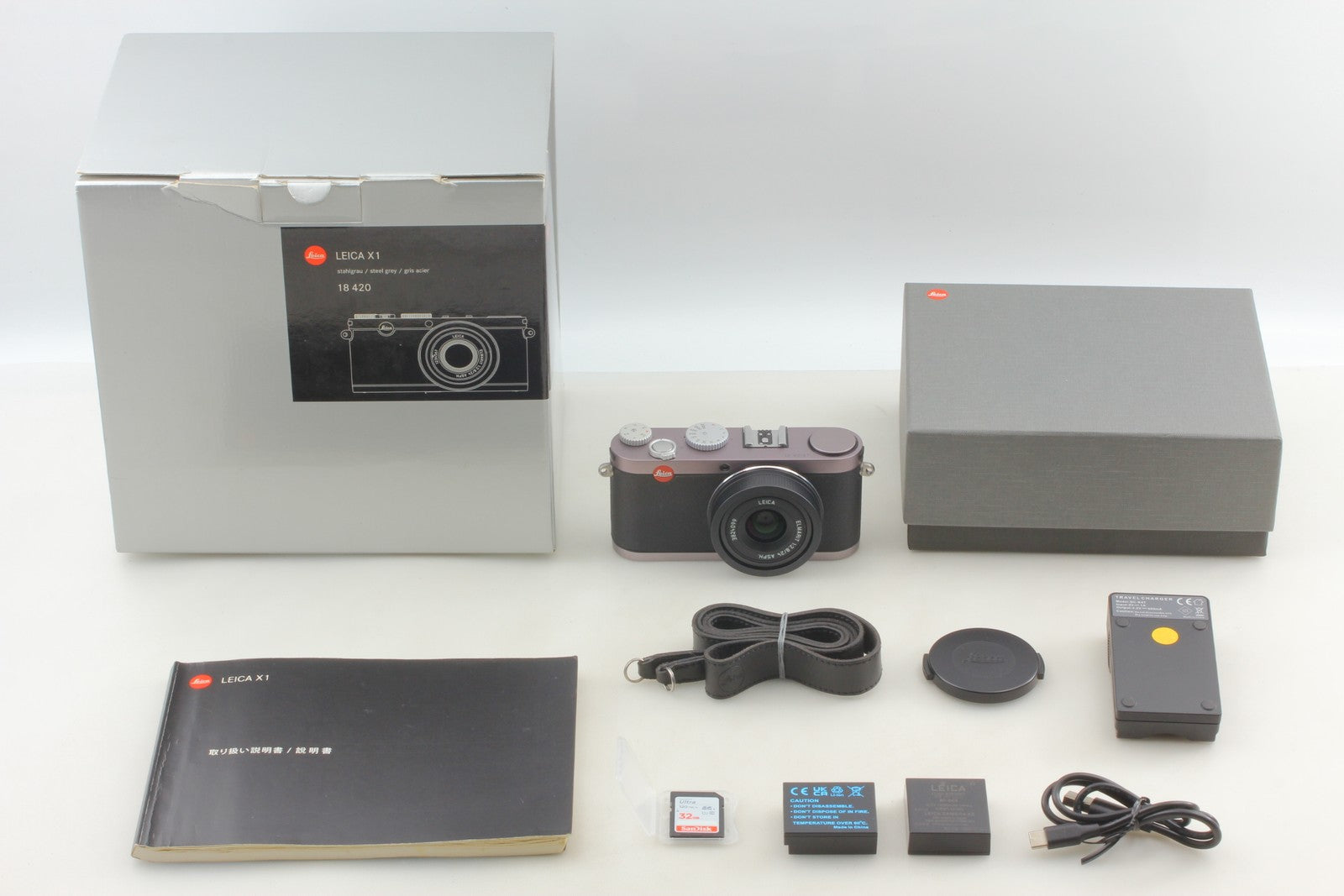 [Top MINT w/Box] Leica X1 12.2MP Compact Digital Camera Steel Gray From JAPAN