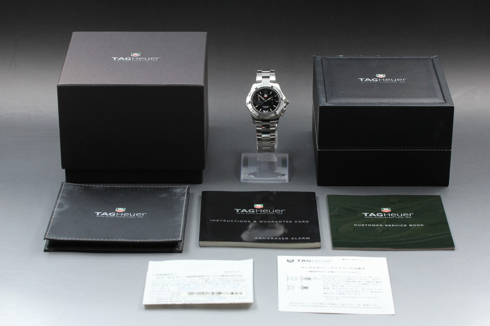 Exc+5*Box Vintage TAG Heuer Aquaracer WAF111Z Black Quartz Men's Watch 40mm JP