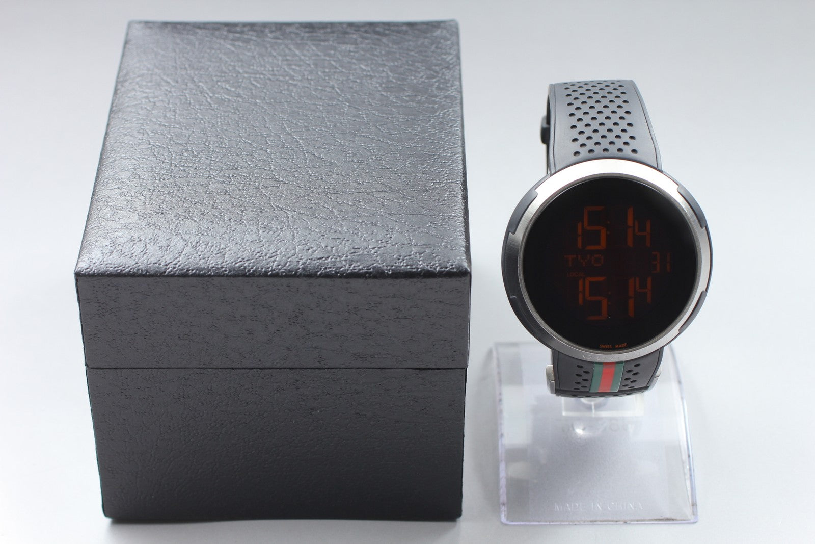 [Near MINT-] GUCCI I-Gucci Sports 114.1 Sherry Line Digital Men's Quartz Watch