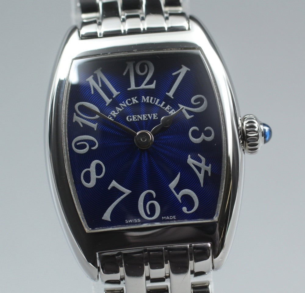 [Near Mint Box] Franck Muller Tonneau Curvex 2251QZ Blue Women's Quartz Watch