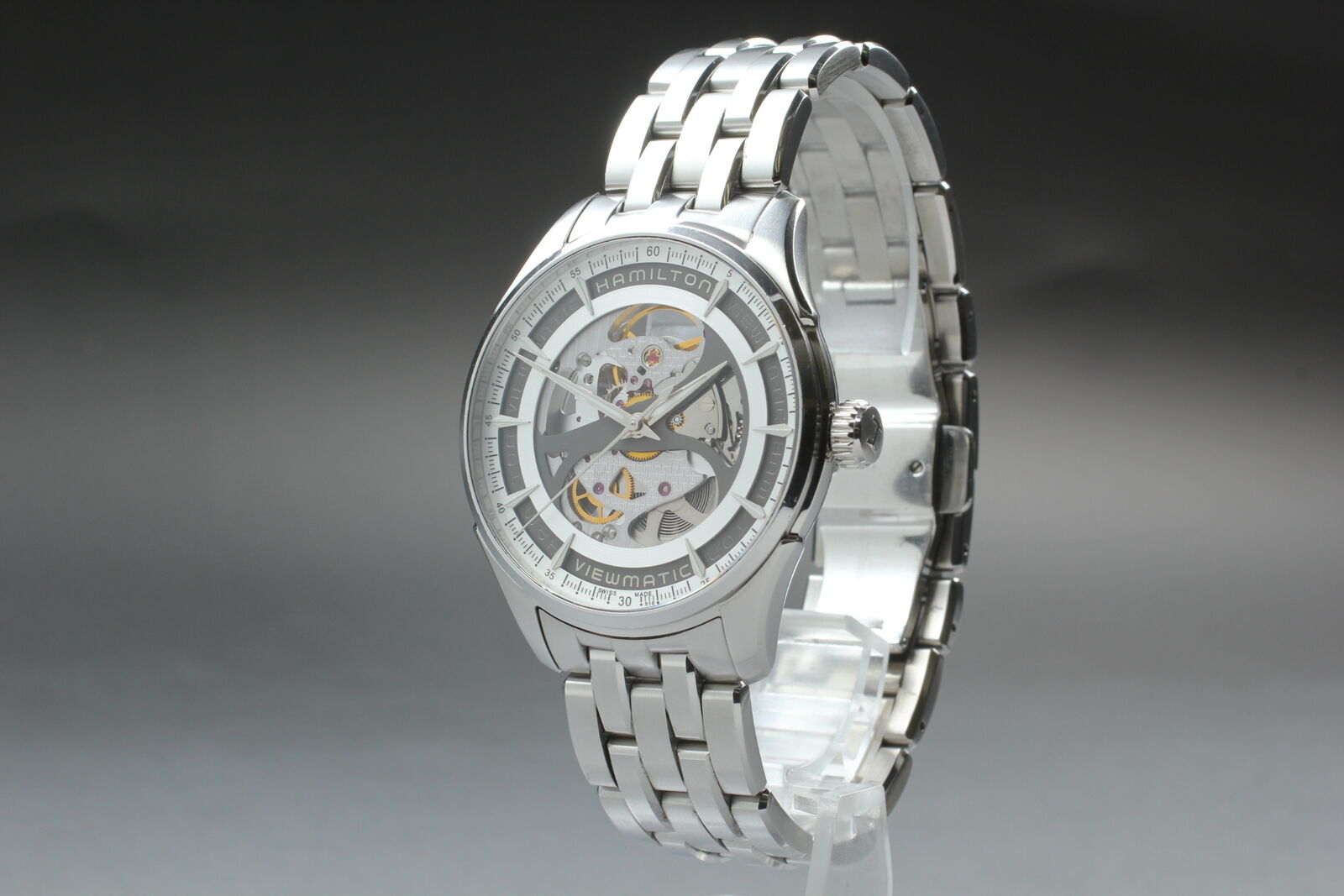 [Exc+5 Box] Hamilton Jazzmaster Viewmatic H425550 Automatic Skeleton Mens Watch