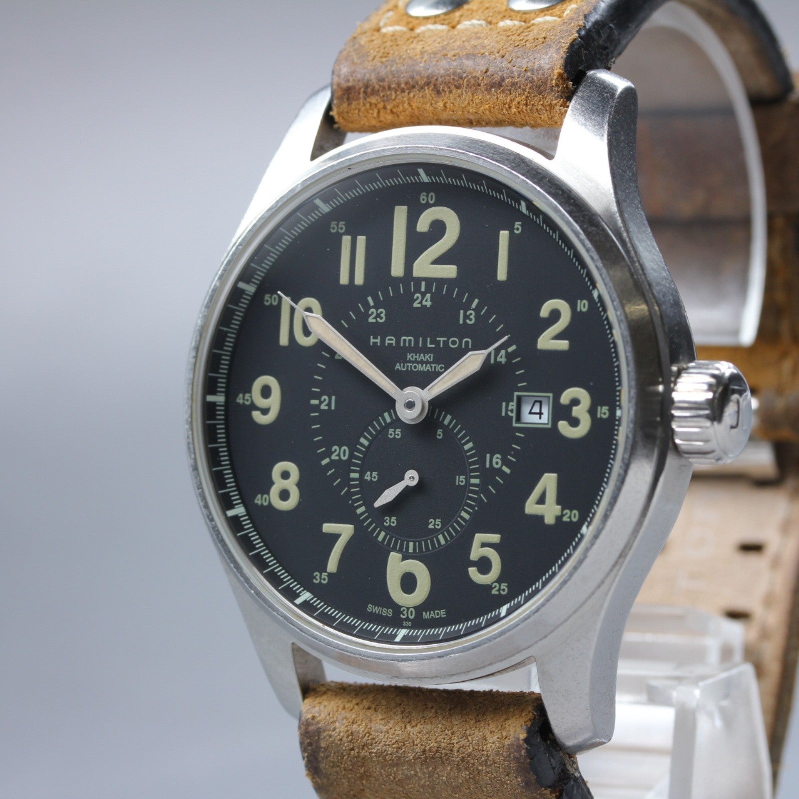 Hamilton Khaki Field H706550 H600708101 Automatic Black Men's Watch 43mm Exc+5