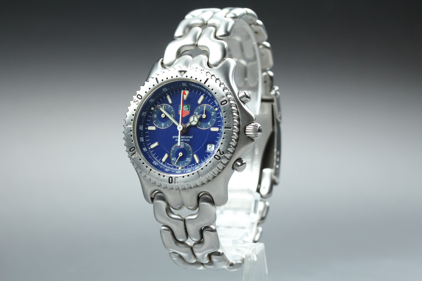 TAG Heuer SEL Professional CG1114 Quartz Chronograph Blue Men's Watch 37mm JP