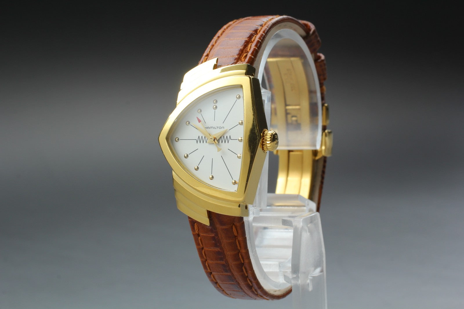 [Exc+5] HAMILTON Ventura H241010 Brown Gold 24mm Quartz Women's Watch