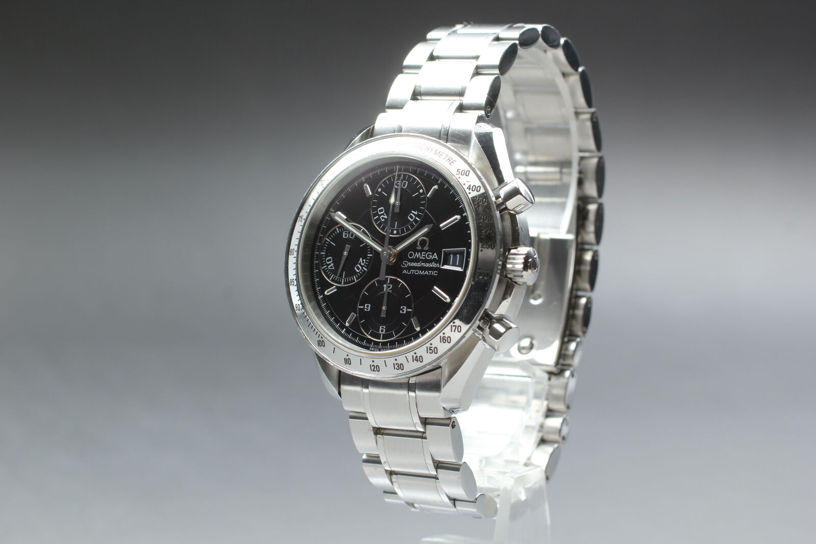 Overhauled [Exc+5 Box] Omega Speedmaster 3513.50 Chronograph AT Mens Watch JAPAN