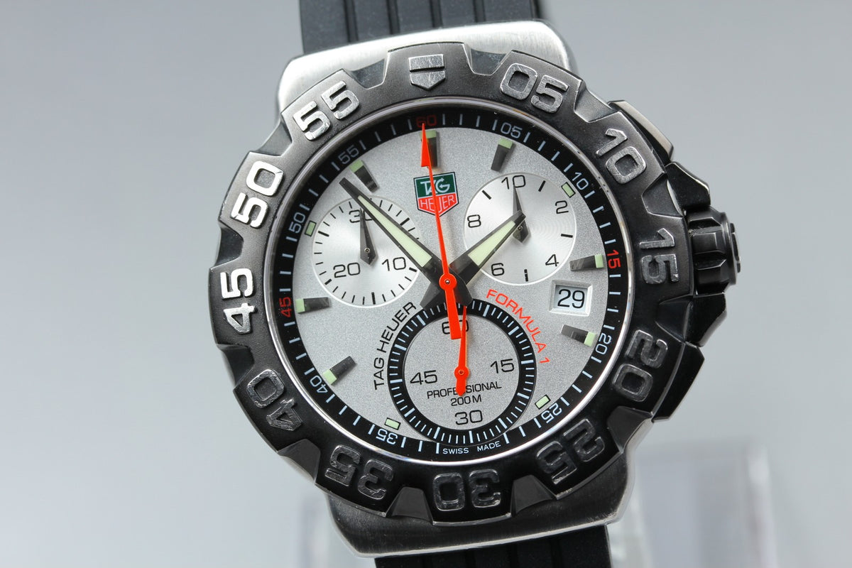 TAG HEUER Formula 1 CAH1111 Silver Dial Quartz Men's Watch 41mm JAPAN Box