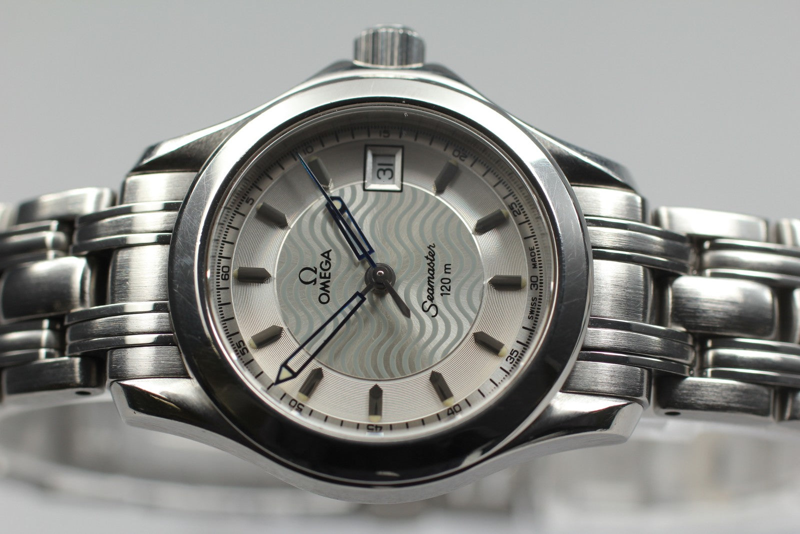 New Batt[Exc+5]Box OMEGA Seamaster 120m Cal.1424 2581.31 Ladies Watch 27mm JAPAN