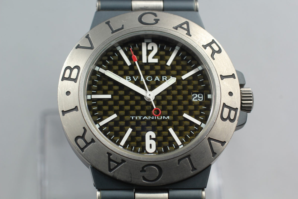 [Exc+5] BVLGARI Diagono TI38TA Titanium Automatic 38mm Black Men's Watch