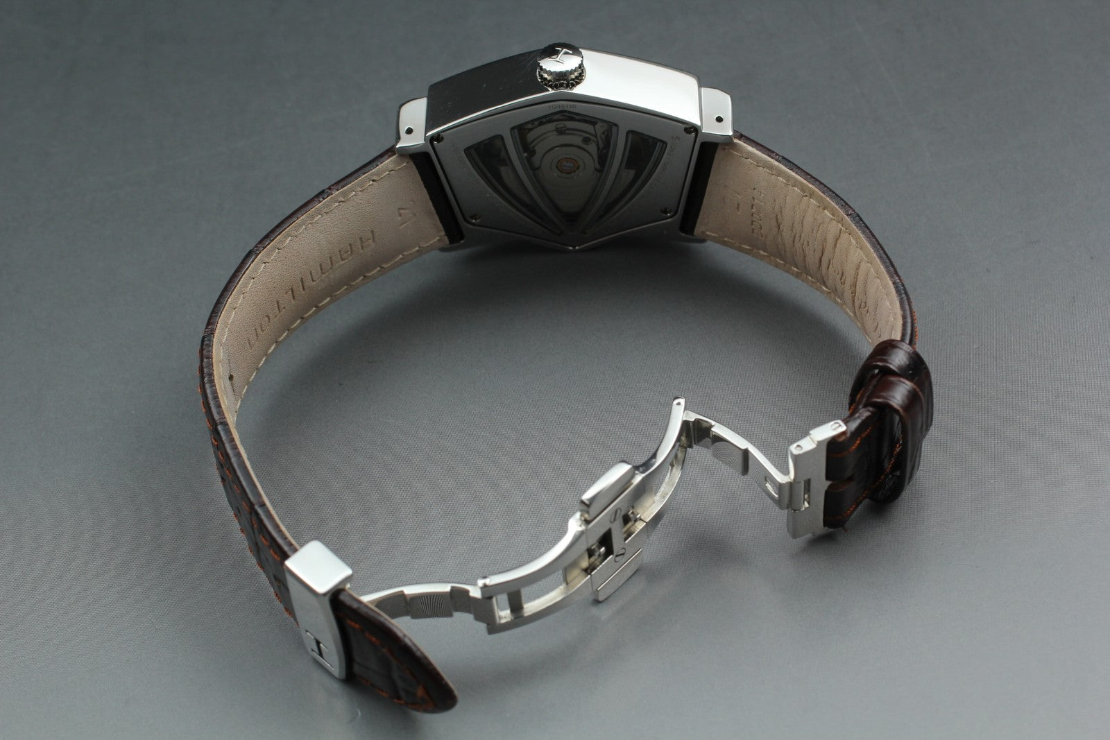 [Exc+5 Box] HAMILTON Ventura H245150 Automatic Brown Silver Men's Watch JAPAN