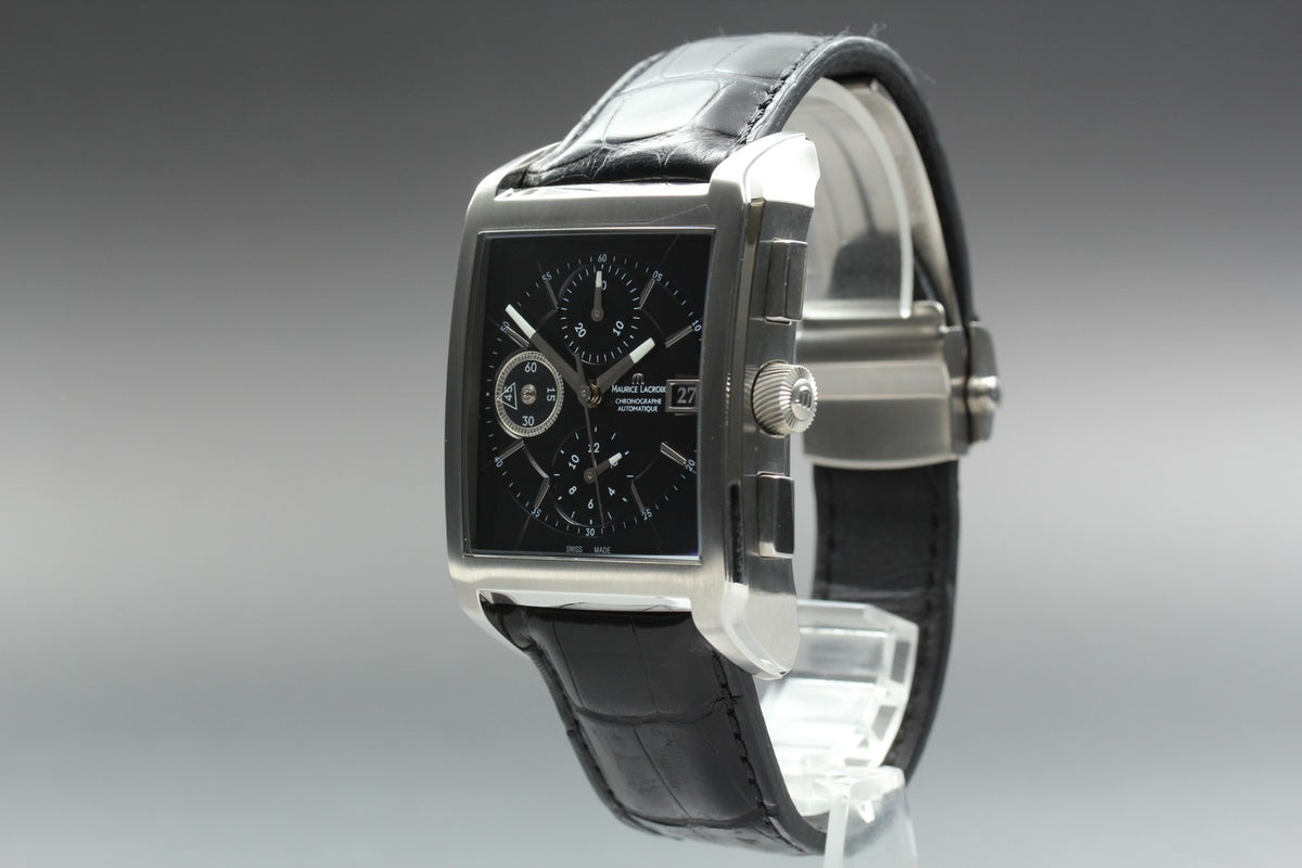 Maurice Lacroix Chronograph PT6197-SS001-330 Automatic Men's Watch 37mm JP Box