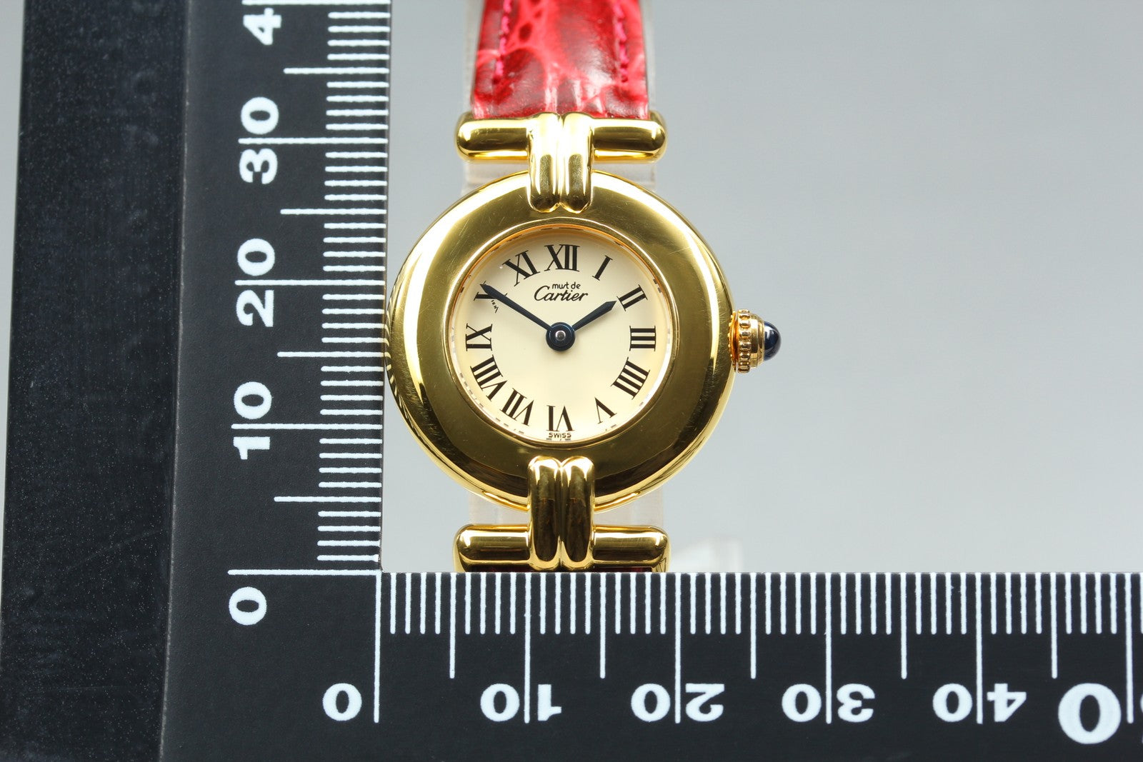 Vintage[Near MINT- Box] Cartier Must Colisee Vermeil 590002 Women's Quartz Watch