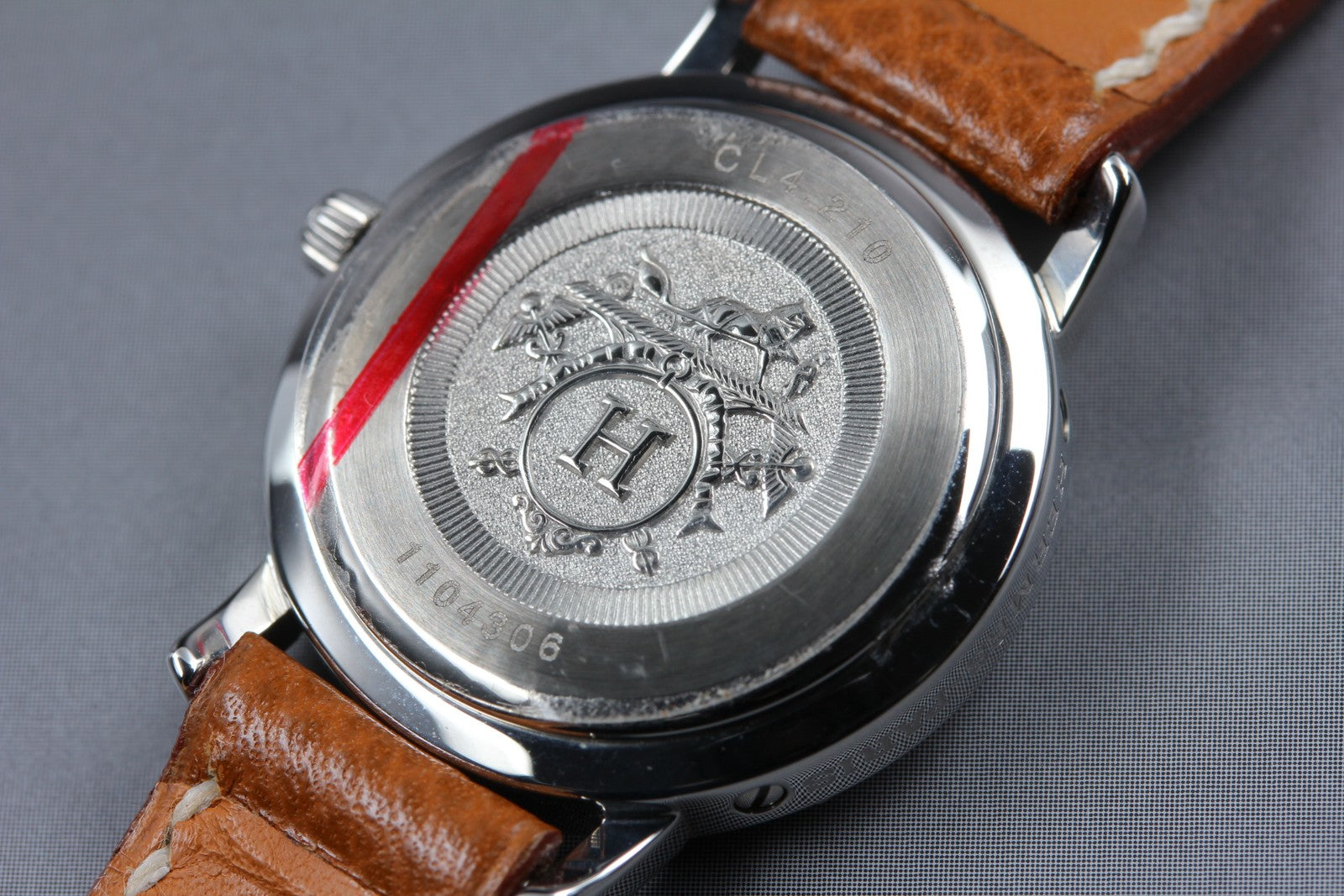[Near MINT- Box] Hermes Clipper CL4.210 Black Dial 24mm "Z" Woman's Qz Watch