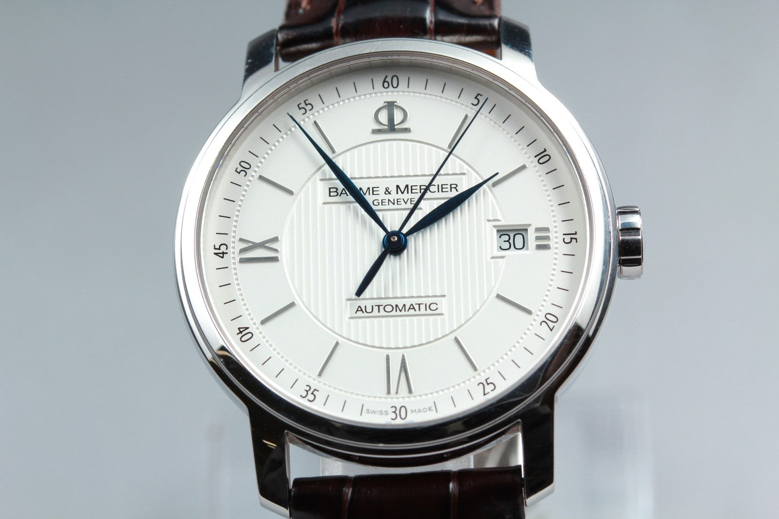 Baume & Mercier Classima 65615 White Automatic Date Men’s Watch 39mm JAPAN Box