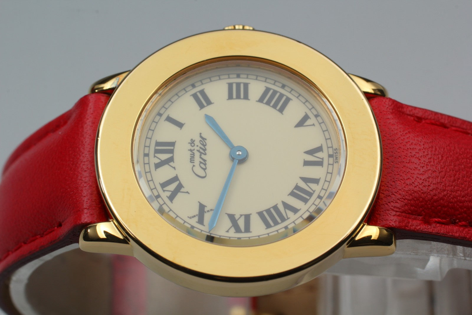 Vintage Cartier Must Ronde de Cartier 1801 Red 27mm Women's Quartz Watch [Box]