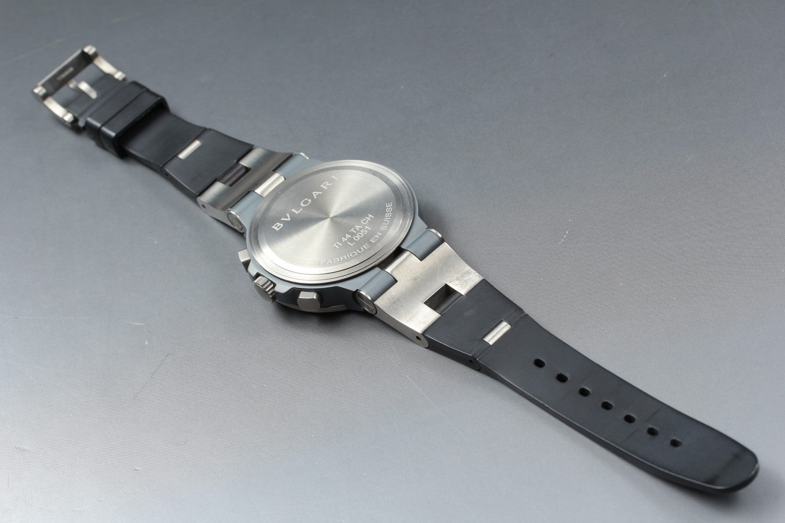 BVLGARI Diagono TI44TACH Automatic Chronograph Carbon Men's Watch 44mm JAPAN