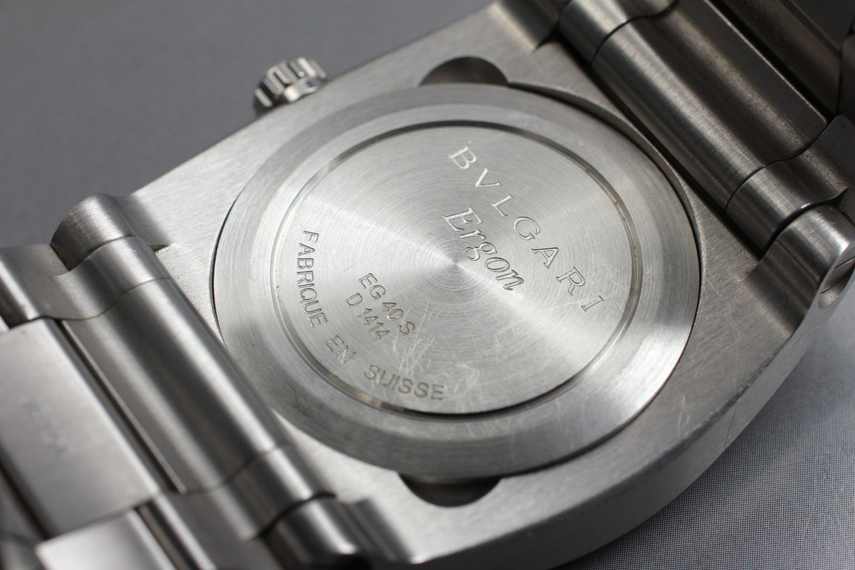BVLGARI Ergon EG40S Black Dial Automatic Date Boy's Watch 40mm From JAPAN Box