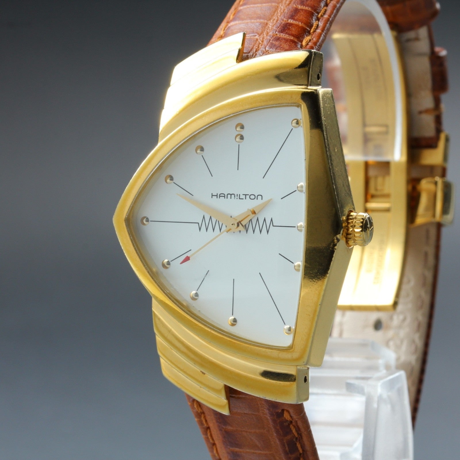 New Batt Hamilton Ventura H243010 Quartz White Dial Men's Watch 32mm Exc+4*Box