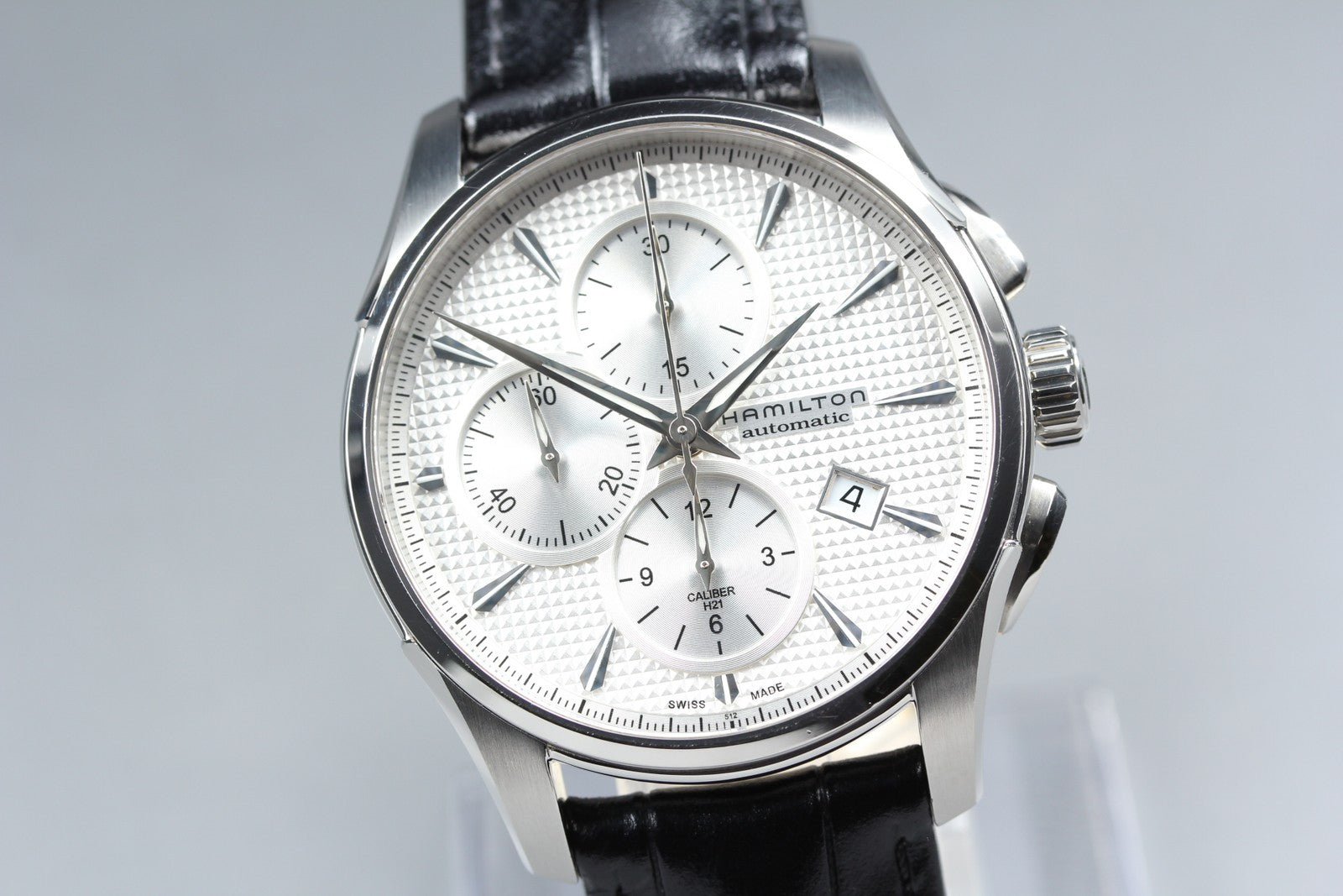 HAMILTON Jazzmaster Auto Chrono H325960 Silver Black Automatic Men's Watch [Box]