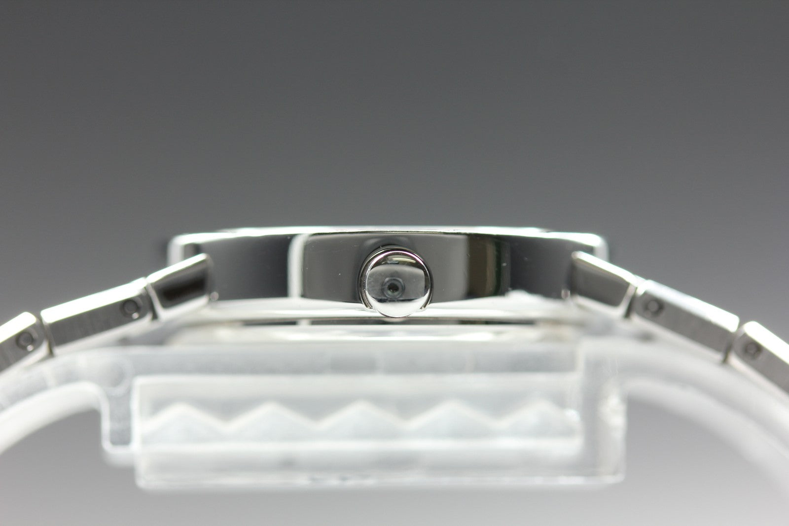 New Batt BVLGARI BB26SS Black Dial Quartz Date Women's Watch 26mm Used JAPAN