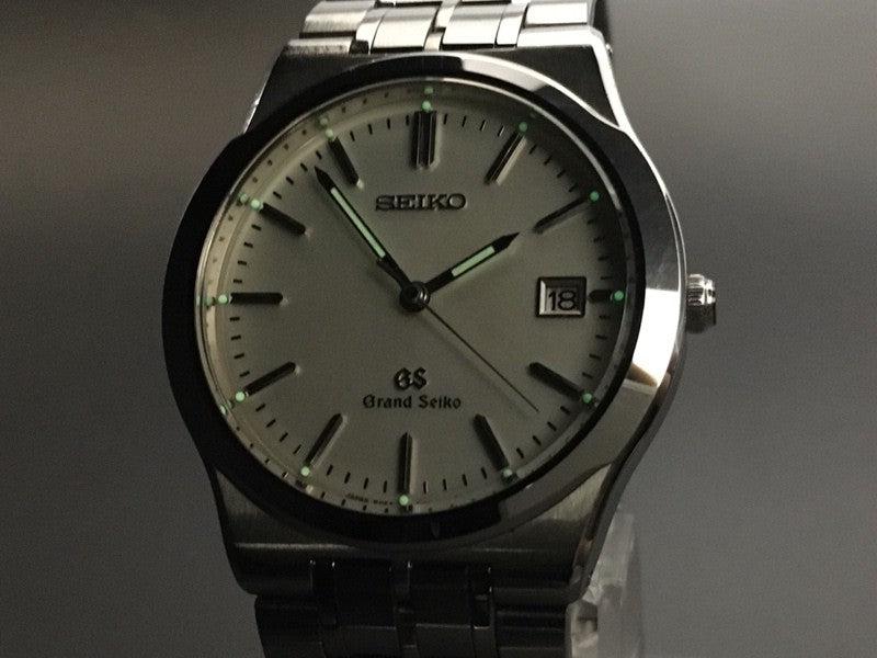 Vintage SEIKO Grand Seiko 8N65-9000 Quartz Unisex Silver Watch 36mm From JAPAN