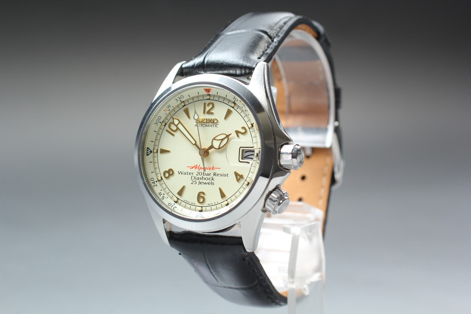 [Overhauled] SEIKO Red Alpinist 4S15-6000 SCVF007 Ivory Automatic Men's Watch