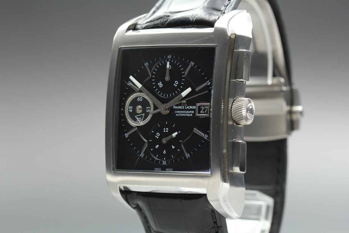 Maurice Lacroix Chronograph PT6197-SS001-330 Automatic Men's Watch 37mm JP Box