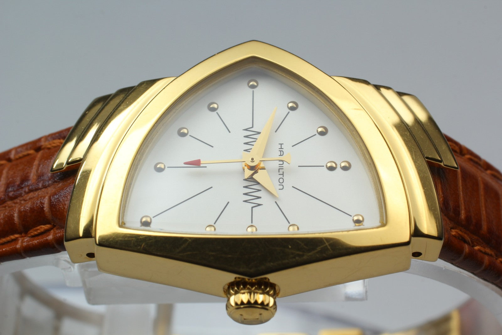 [Exc+5] HAMILTON Ventura H241010 Brown Gold 24mm Quartz Women's Watch