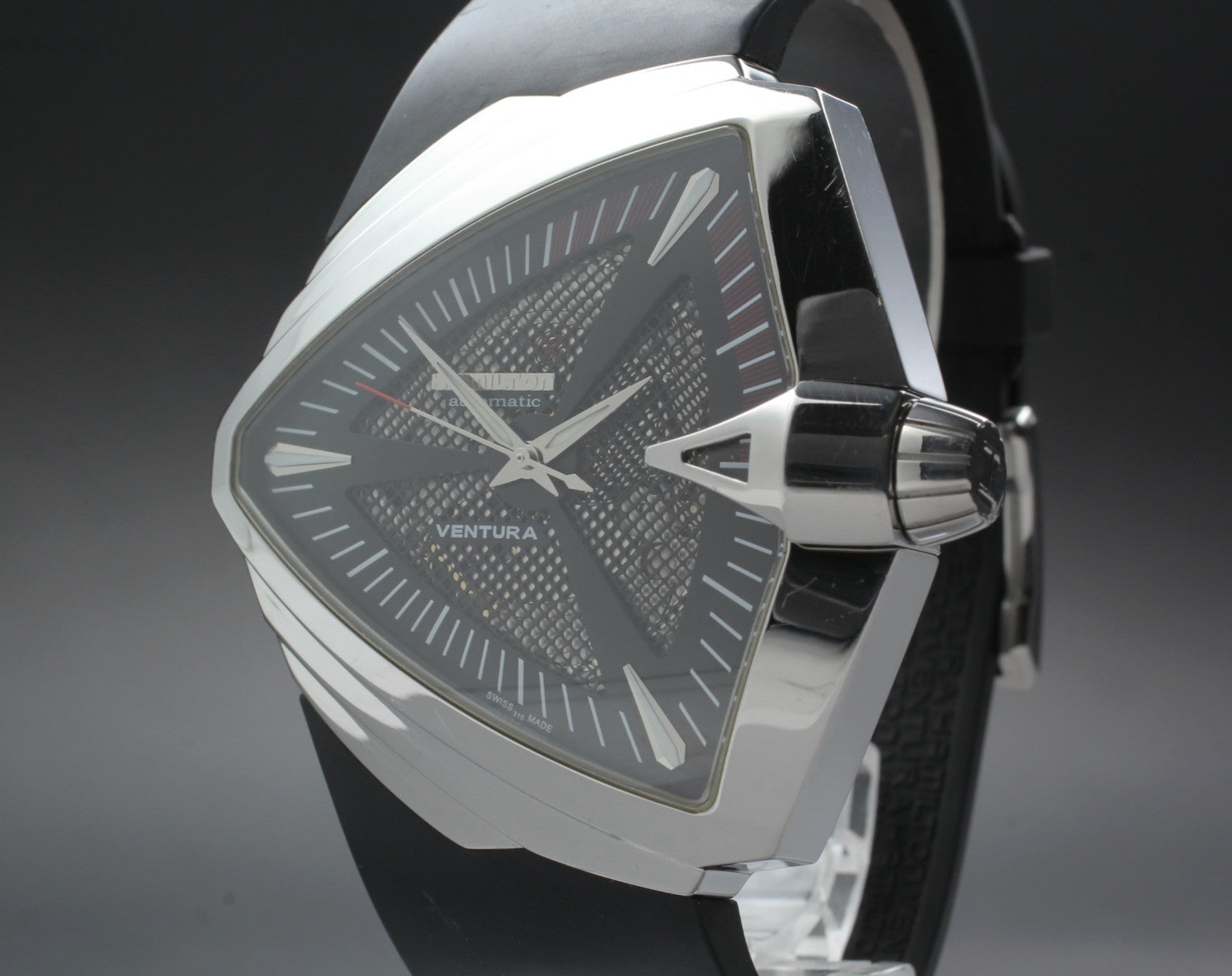 [Exc+5] HAMILTON Ventura XXL H246551 Black 45mm Automatic Men's Watch From JAPAN