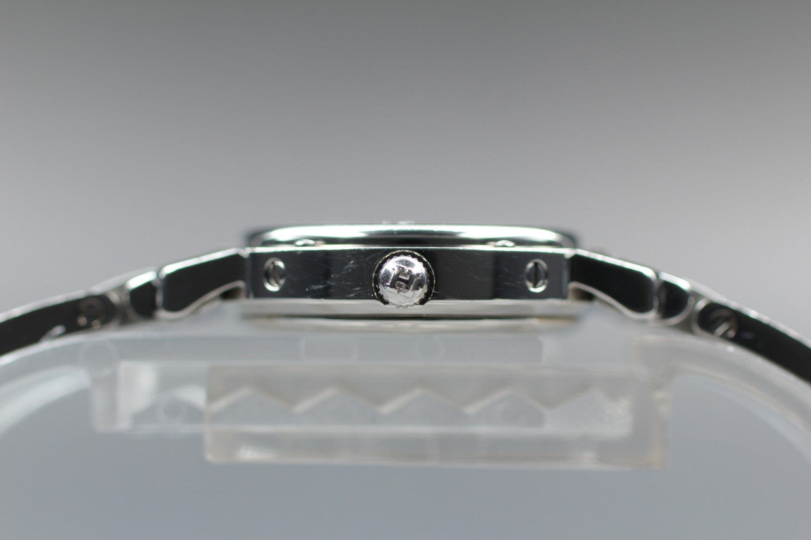 [Exc+5 Box] Hermes Clipper CL4.210 24mm Silver Woman's Quartz Watch JAPAN