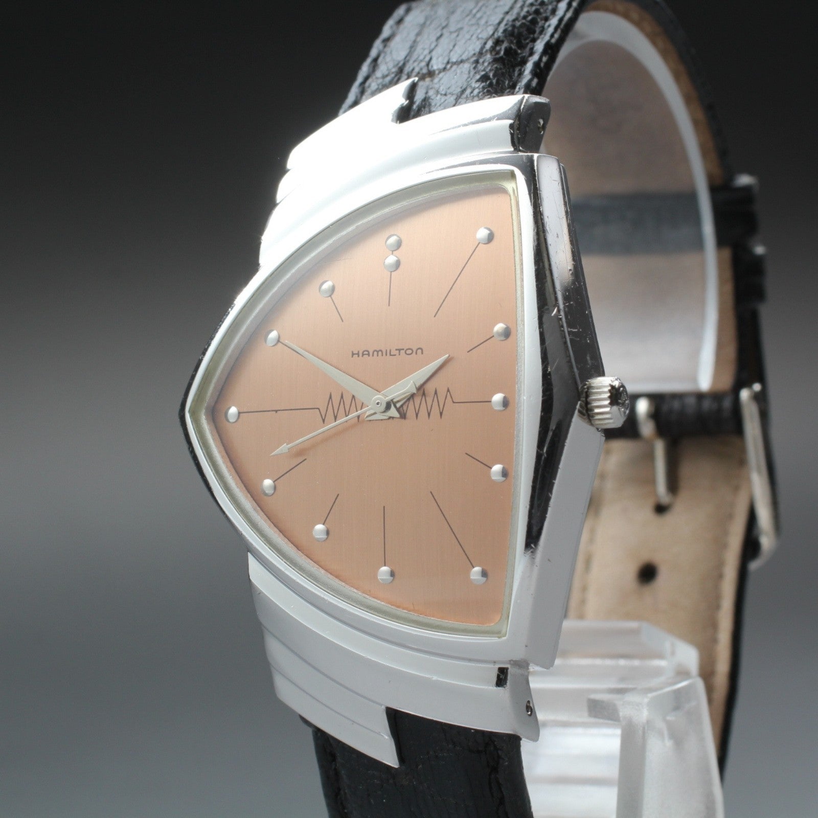 New Batt* Hamilton Ventura 6251 Registered Edition Pink Dial Quartz 32mm Exc+5
