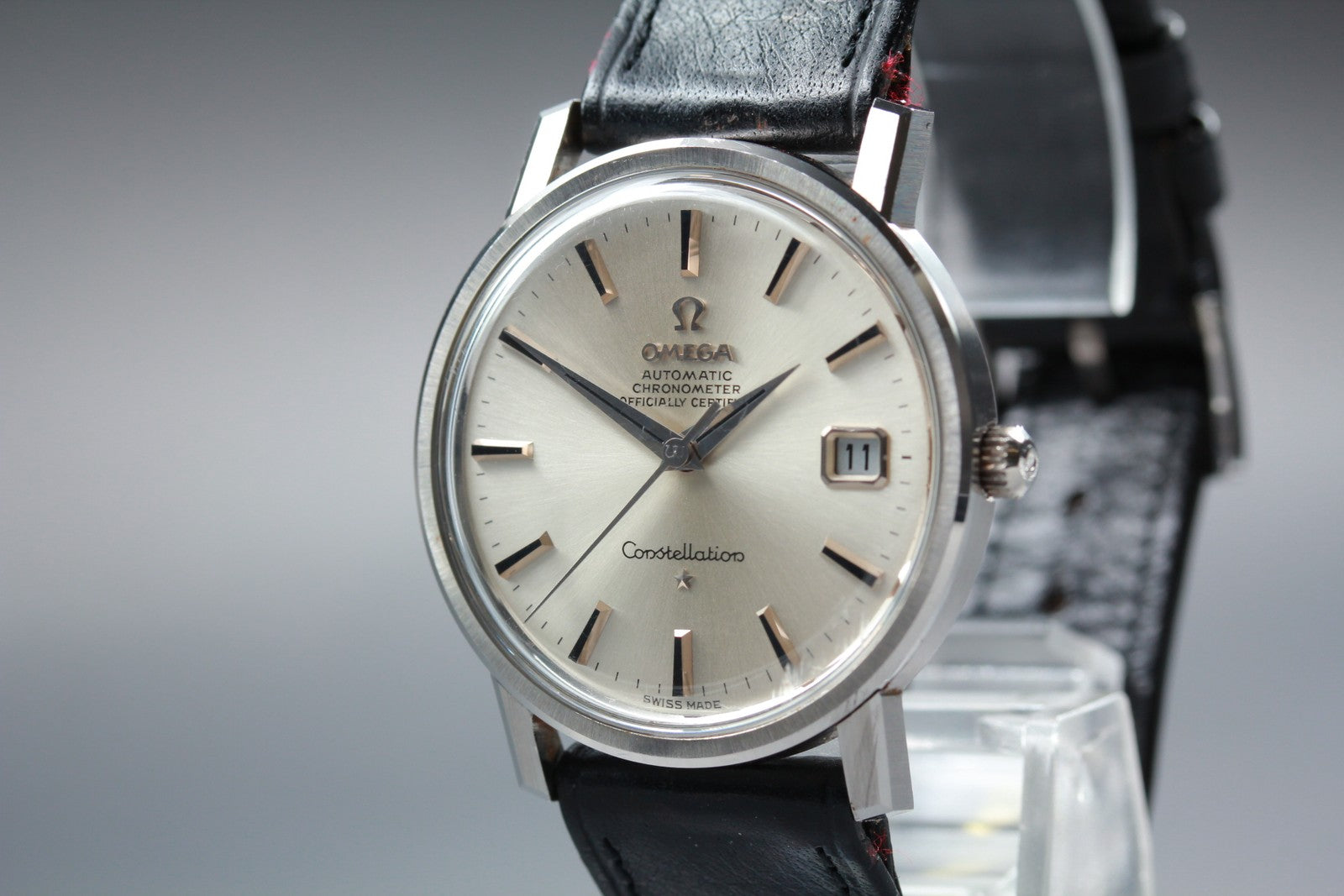 Vintage OMEGA Constellation 168.018 Automatic Silver Men's Watch 35mm JP Exc+5
